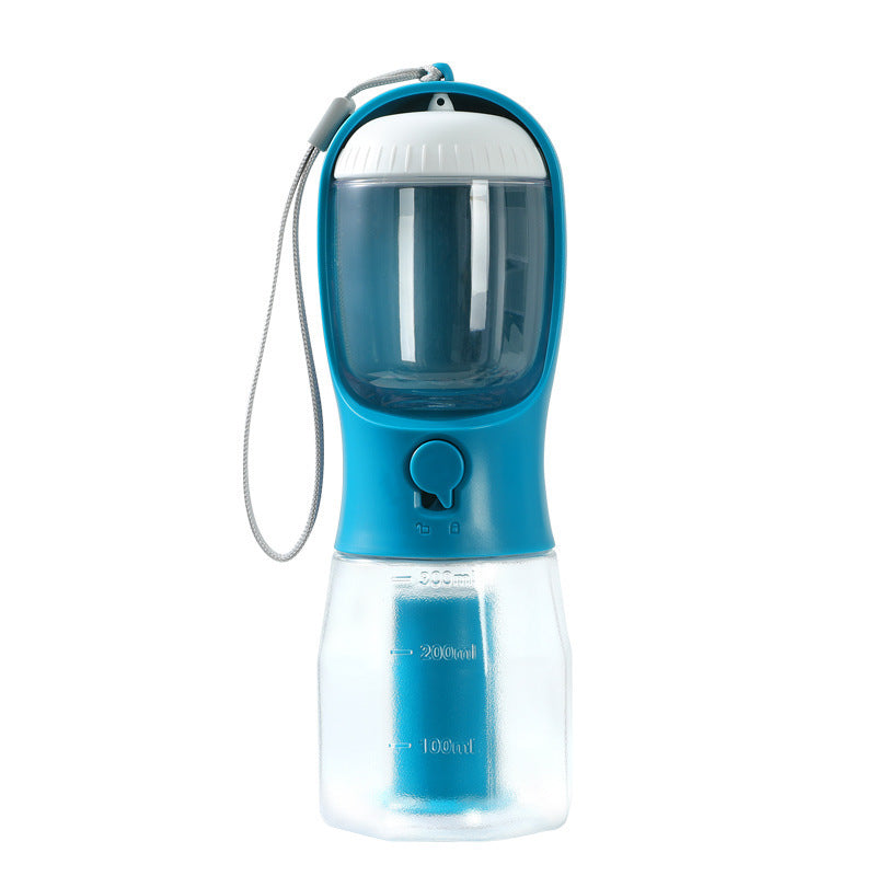 Three-in-One Portable Pet Cup with Food and Waste Bag