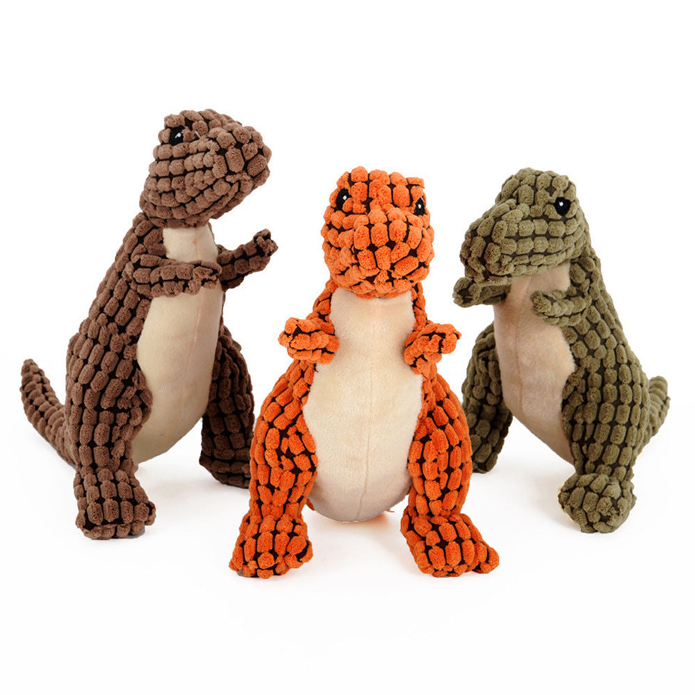 Durable Dinosaur Dog Toys: Squeaky, Plush Fun!