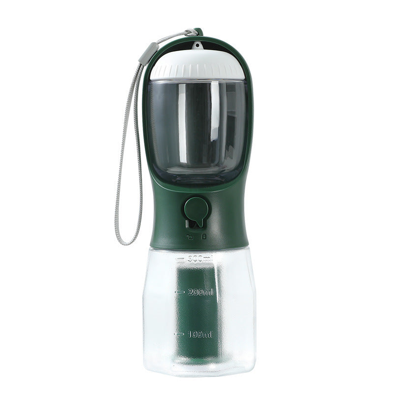Three-in-One Portable Pet Cup with Food and Waste Bag