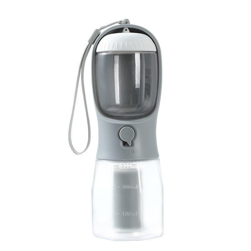 Three-in-One Portable Pet Cup with Food and Waste Bag