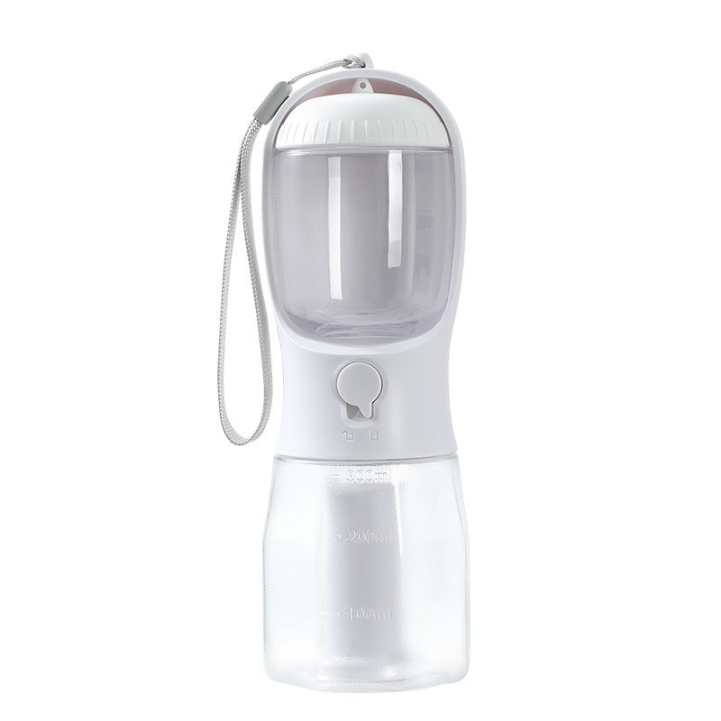 Three-in-One Portable Pet Cup with Food and Waste Bag