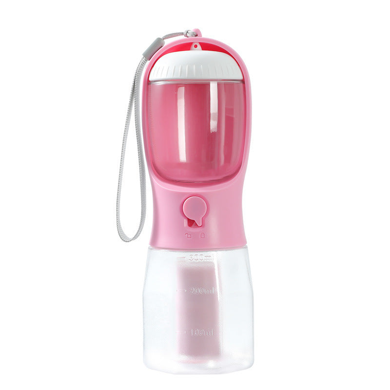 Three-in-One Portable Pet Cup with Food and Waste Bag